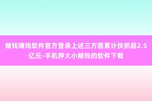 赌钱赚钱软件官方登录上述三方面累计扶抓超2.5亿元-手机押大小赌钱的软件下载