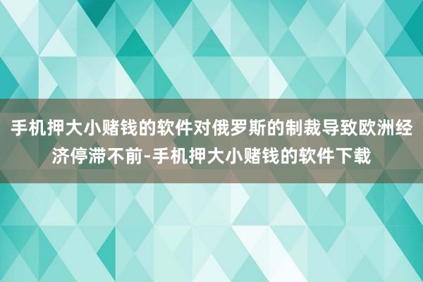 手机押大小赌钱的软件对俄罗斯的制裁导致欧洲经济停滞不前-手机押大小赌钱的软件下载