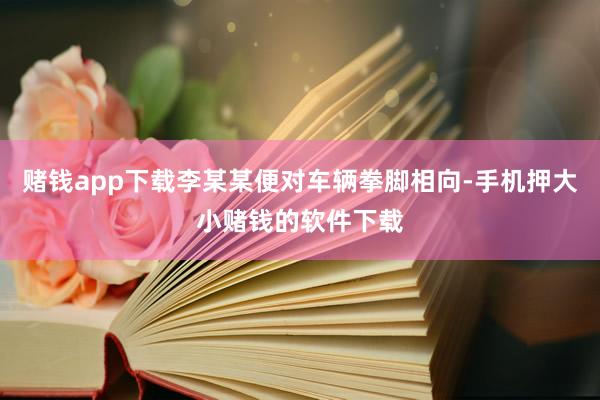 赌钱app下载李某某便对车辆拳脚相向-手机押大小赌钱的软件下载