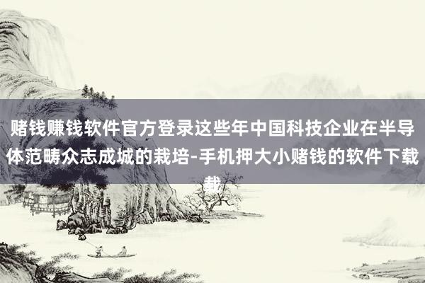 赌钱赚钱软件官方登录这些年中国科技企业在半导体范畴众志成城的栽培-手机押大小赌钱的软件下载