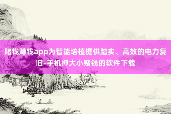赌钱赚钱app为智能培植提供踏实、高效的电力复旧-手机押大小赌钱的软件下载