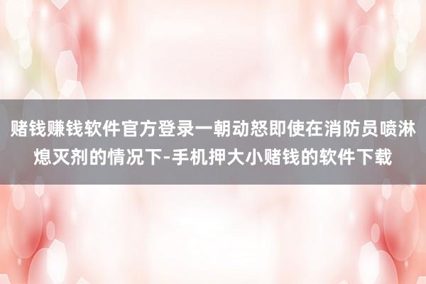 赌钱赚钱软件官方登录一朝动怒即使在消防员喷淋熄灭剂的情况下-手机押大小赌钱的软件下载
