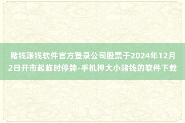 赌钱赚钱软件官方登录公司股票于2024年12月2日开市起临时停牌-手机押大小赌钱的软件下载