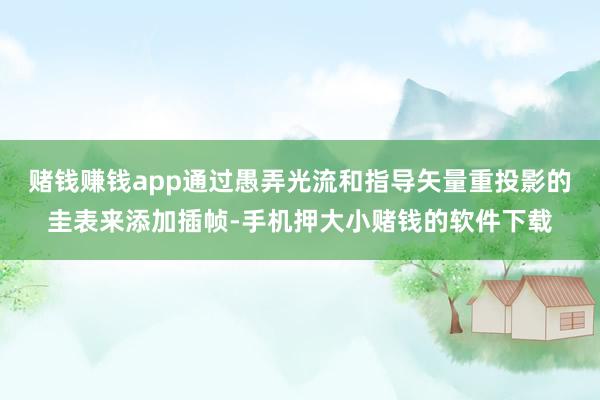 赌钱赚钱app通过愚弄光流和指导矢量重投影的圭表来添加插帧-手机押大小赌钱的软件下载
