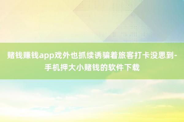 赌钱赚钱app戏外也抓续诱骗着旅客打卡没思到-手机押大小赌钱的软件下载