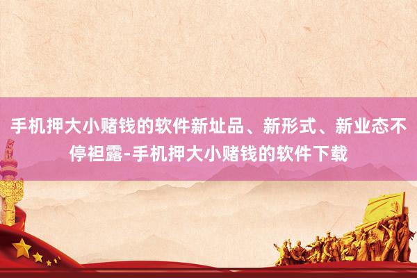 手机押大小赌钱的软件新址品、新形式、新业态不停袒露-手机押大小赌钱的软件下载