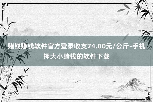 赌钱赚钱软件官方登录收支74.00元/公斤-手机押大小赌钱的软件下载