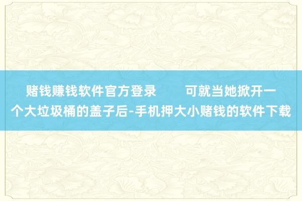 赌钱赚钱软件官方登录        可就当她掀开一个大垃圾桶的盖子后-手机押大小赌钱的软件下载