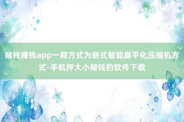 赌钱赚钱app一期方式为新式智能扁平化压缩机方式-手机押大小赌钱的软件下载