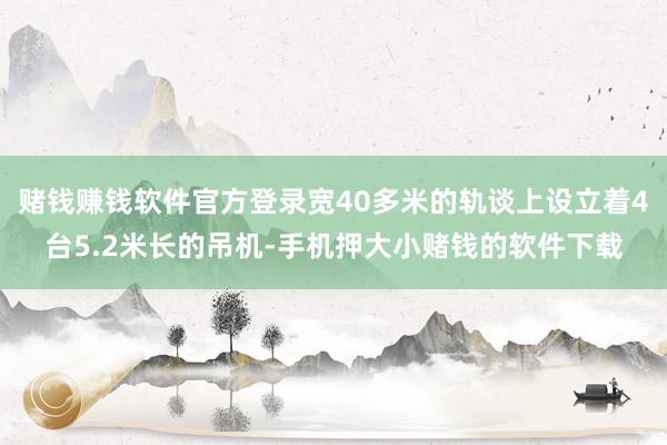 赌钱赚钱软件官方登录宽40多米的轨谈上设立着4台5.2米长的吊机-手机押大小赌钱的软件下载