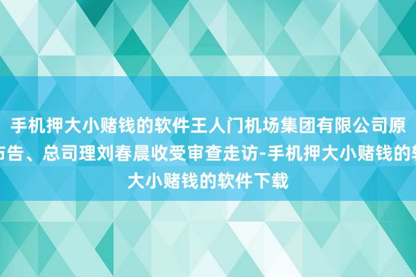 手机押大小赌钱的软件王人门机场集团有限公司原党委副布告、总司理刘春晨收受审查走访-手机押大小赌钱的软件下载