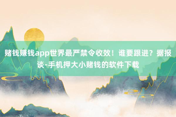 赌钱赚钱app世界最严禁令收效！谁要跟进？据报谈-手机押大小赌钱的软件下载