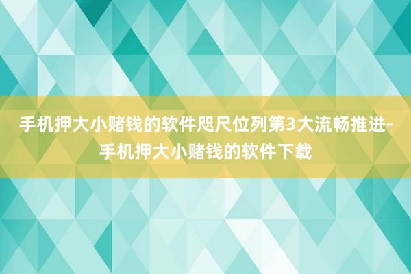 手机押大小赌钱的软件咫尺位列第3大流畅推进-手机押大小赌钱的软件下载