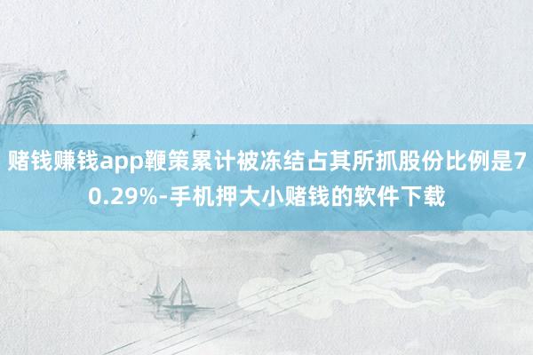 赌钱赚钱app鞭策累计被冻结占其所抓股份比例是70.29%-手机押大小赌钱的软件下载