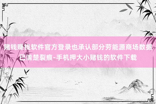 赌钱赚钱软件官方登录也承认部分劳能源商场数据已清楚裂痕-手机押大小赌钱的软件下载